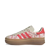 Womens adidas x Liberty London Gazelle Bold Athletic Shoe - Cloud White / Cream Better Scarlet