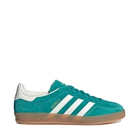 Mens adidas Gazelle Indoor Athletic Shoe - Pure Teal / Off White Gold Metallic