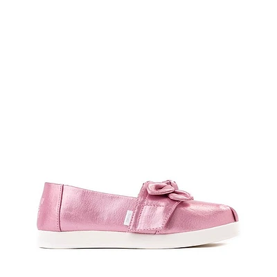 TOMS Alpargata Metallic Slip-On Casual Shoe - Little Kid / Big Pink
