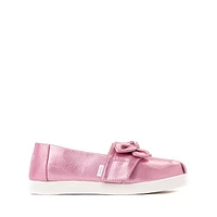 TOMS Alpargata Metallic Slip-On Casual Shoe - Little Kid / Big Pink