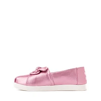 TOMS Alpargata Metallic Slip-On Casual Shoe - Little Kid / Big Pink