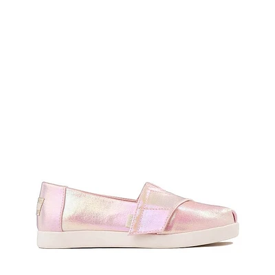 TOMS Alpargata Slip-On Casual Shoe - Little Kid / Big Pink Quartz Iridescent