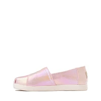 TOMS Alpargata Slip-On Casual Shoe - Little Kid / Big Pink Quartz Iridescent