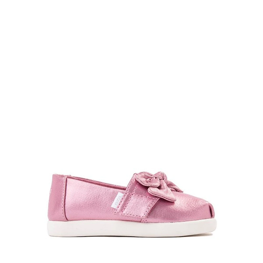 TOMS Alpargata Metallic Slip-On Casual Shoe - Baby / Toddler Little Kid Pink