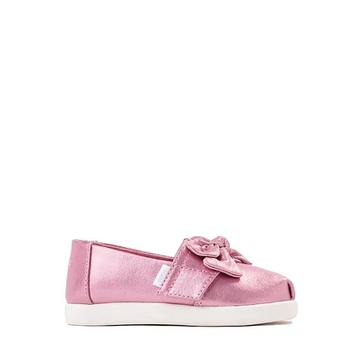 TOMS Alpargata Metallic Slip-On Casual Shoe - Baby / Toddler Little Kid Pink