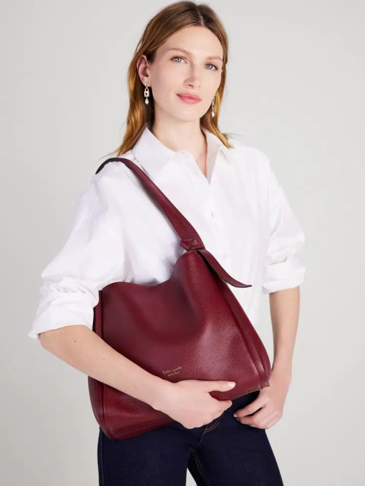 kate spade new york knott large leather shoulder bag