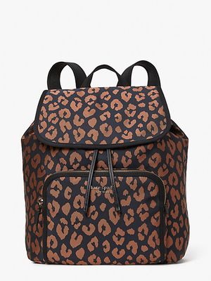 The Little Better Sam Leopard Medium Backpack