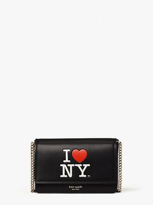 i Love Ny x Kate Spade New York Flap Chain Wallet