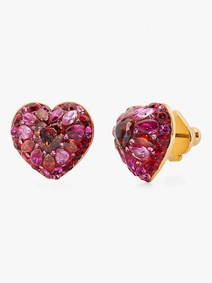 Something Sparkly Heart Clay Pavé Studs