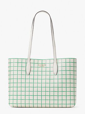 All Day Tennis Check Large Tote Bag