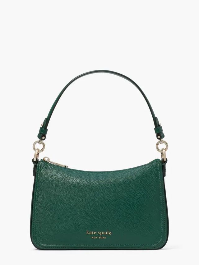 Kate Spade Knott Colorblocked Pebbled Leather Medium Women's Saddle Bag - Duck Green Multi