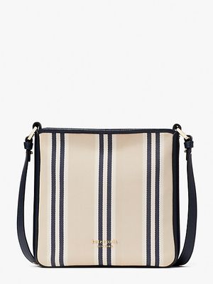 Hudson Striped Canvas Small Messenger Bag