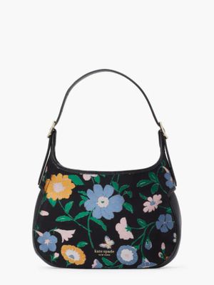 Penny Floral Jacquard Small Hobo Bag