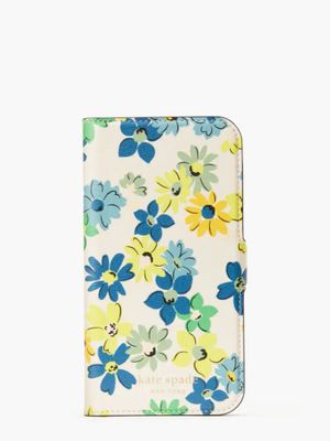 Spencer Floral Medley iPhone 13 Pro Magnetic Wrap Folio Case