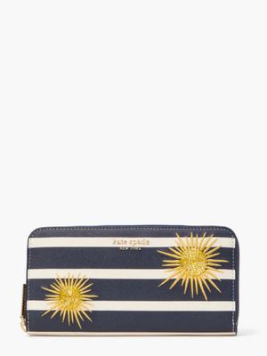 Sunkiss Embellished Zip-around Continental Wallet