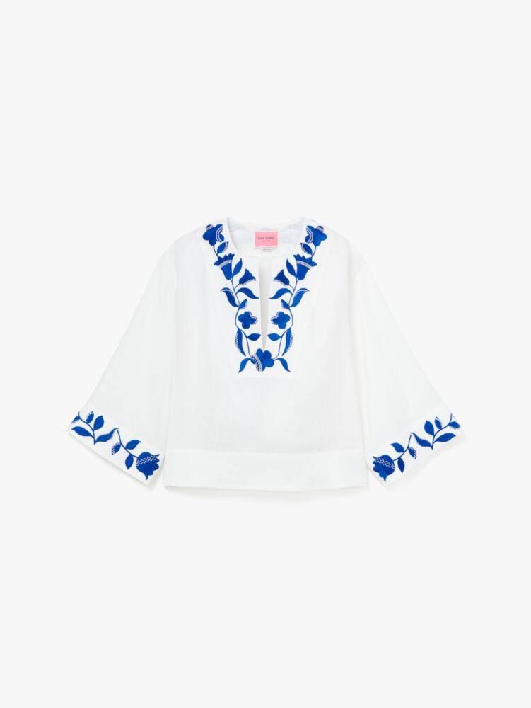 Embroidered Zigzag Floral Top