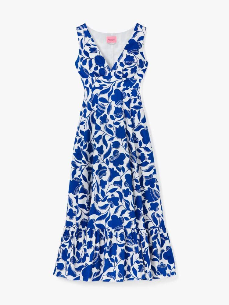 Zigzag Floral Maxi Dress