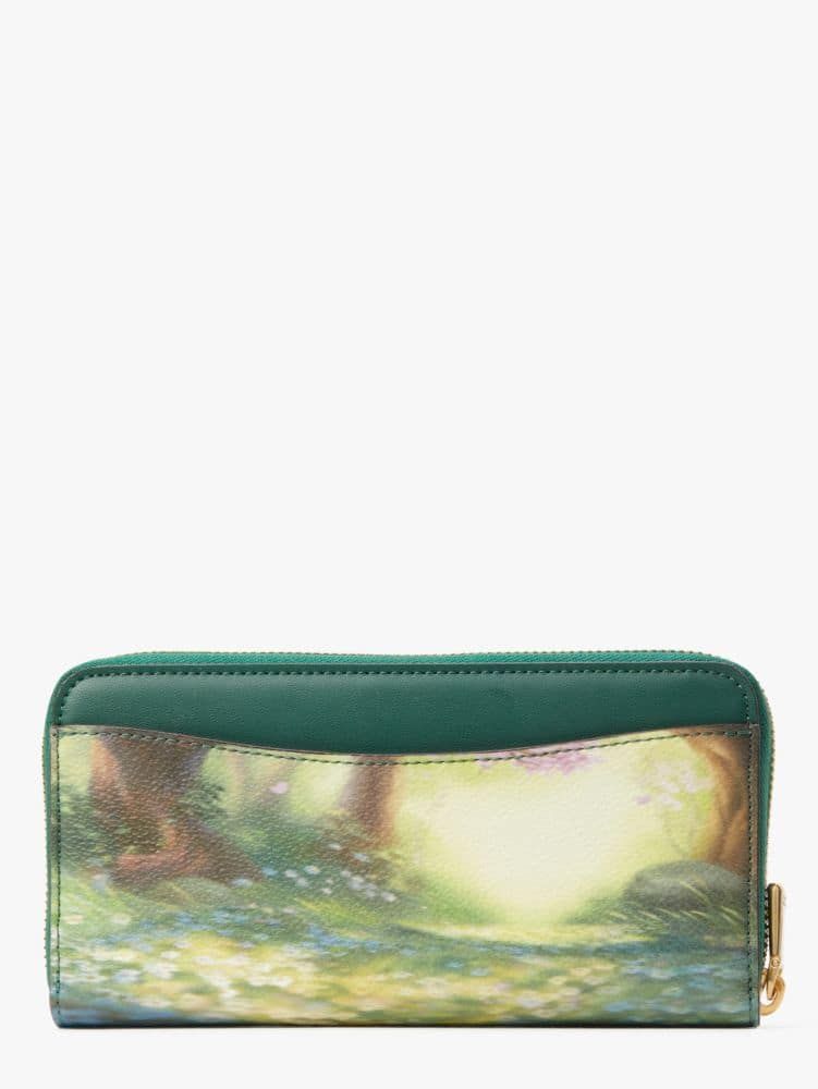 Dragonfly Embellished Zip-around Continental Wallet