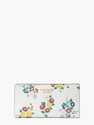 Morgan Bouquet Toss Embossed Slim Bifold Wallet
