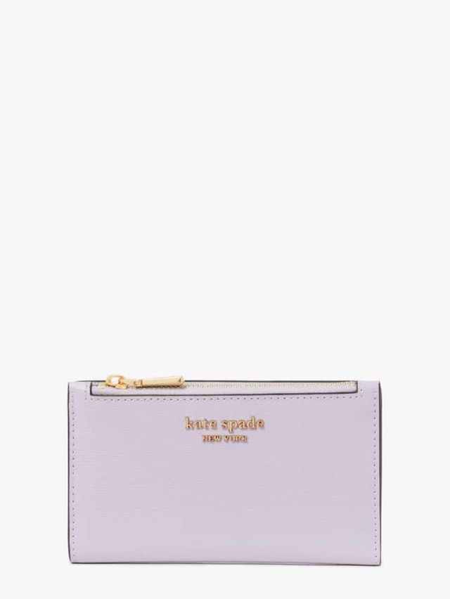 Kate Spade Morgan Flower Bed Embossed Small Slim Bifold Wallet in Blaz –