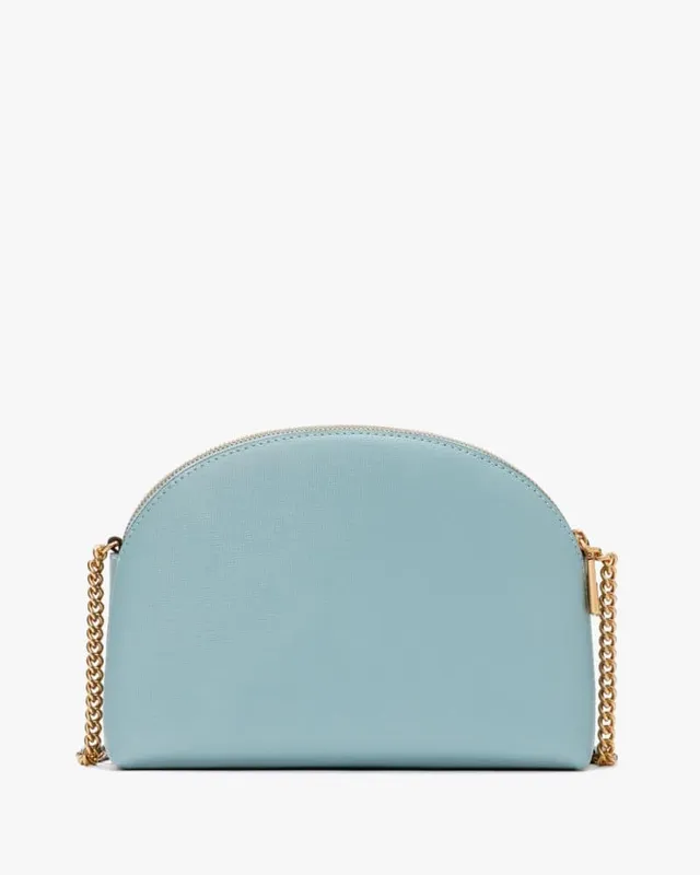 Michael Kors Signature Cora Medium Zip Pouchette Bag Pale Ocean