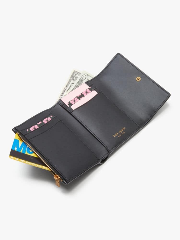 Katy Croc-embossed Bifold Flap Wallet