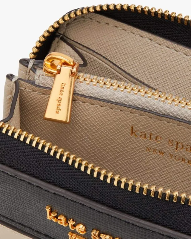 Kate Spade Morgan Croc-Embossed Chain Card Case, Violet Mist