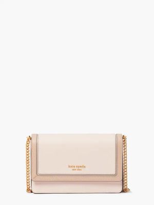 Kate Spade Morgan Bow Embellished Saffiano Leather Small Compact Wallet in  Pink