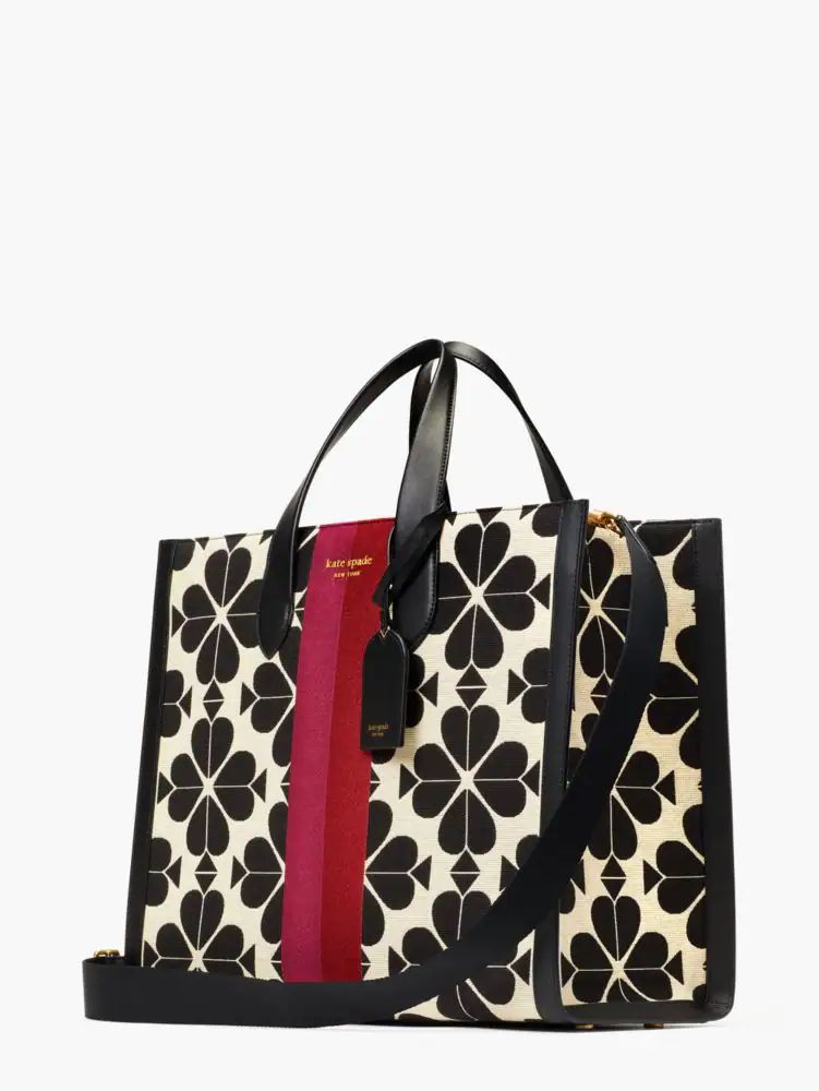 Kate Spade Gardenia Floral Print Addison Clutch Crossbody Bag, Black Multi