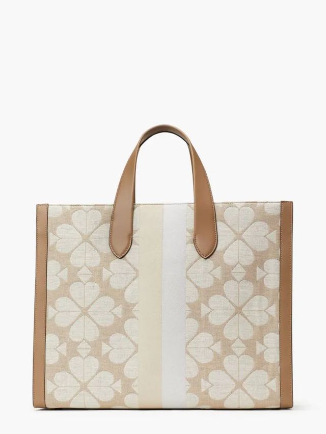 Spade Flower Two Tone Canvas Manhattan Large Tote