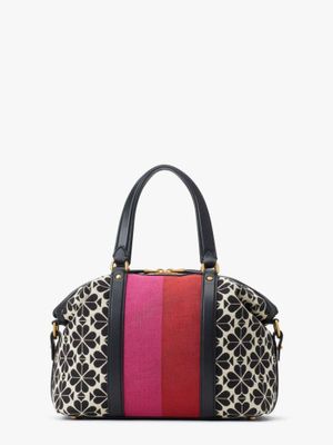 Spade Flower Jacquard Stripe Faye Medium Satchel