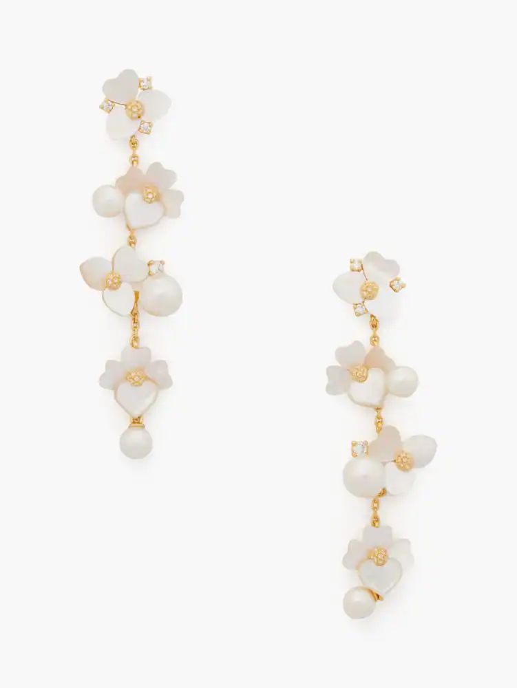 Precious Pansy Statement Linear Earrings