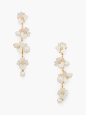 Precious Pansy Statement Linear Earrings