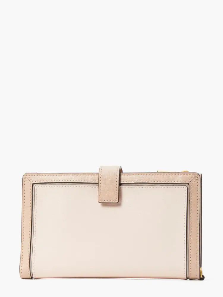 Kate Spade New York Morgan Color-Blocked Saffiano Leather Flap Chain Wallet