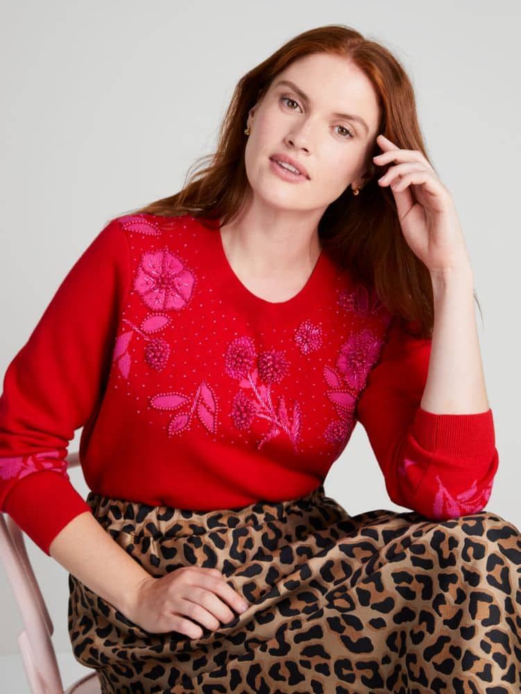 Kate Spade Embellished Floral Sweater | The Summit