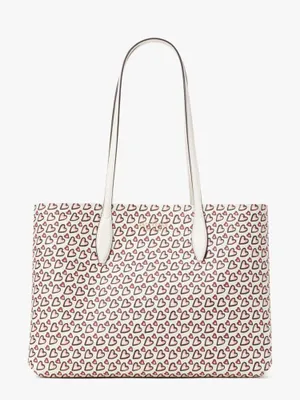 All Day Fancy Hearts Large Tote
