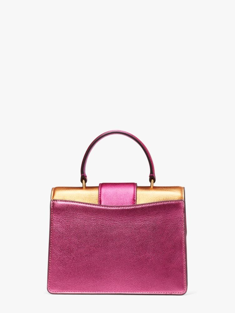 Bijou Metallic Colorblocked Mini Top-handle Bag
