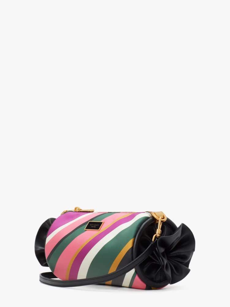 Sweet Treats Festive Multi Stripe Jacquard Small Barrel Bag