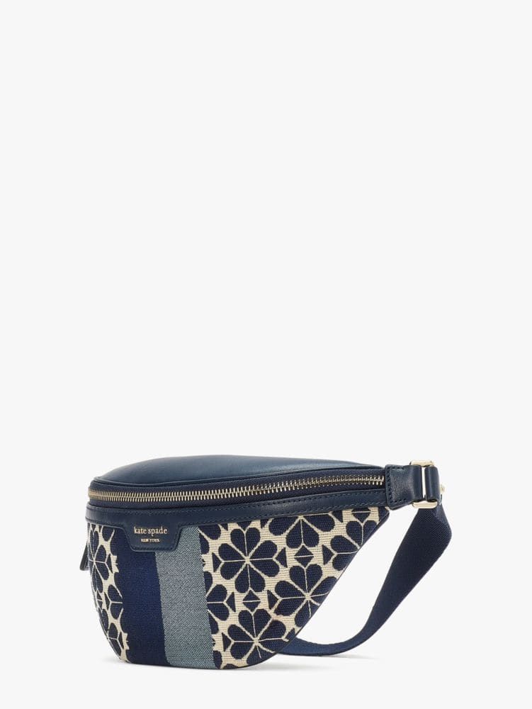 Spade Flower Jacquard Stripe Medium Bucket Bag