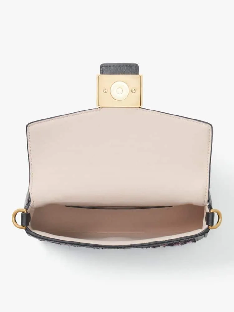 Katy Tweed Flap Chain Crossbody