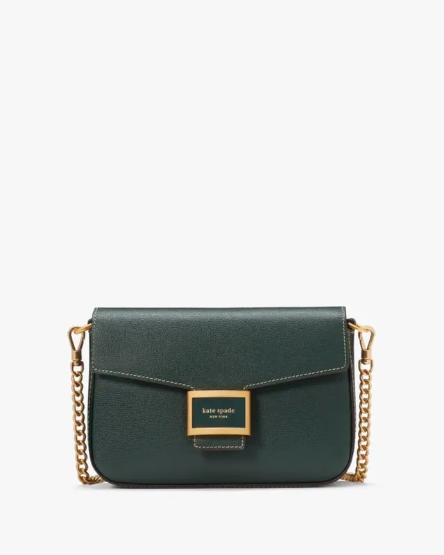 Kate Supple 99 Chain Bag In Crocodile-embossed Shiny Leather