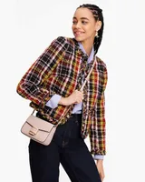 Katy Textured Leather Flap Chain Crossbody