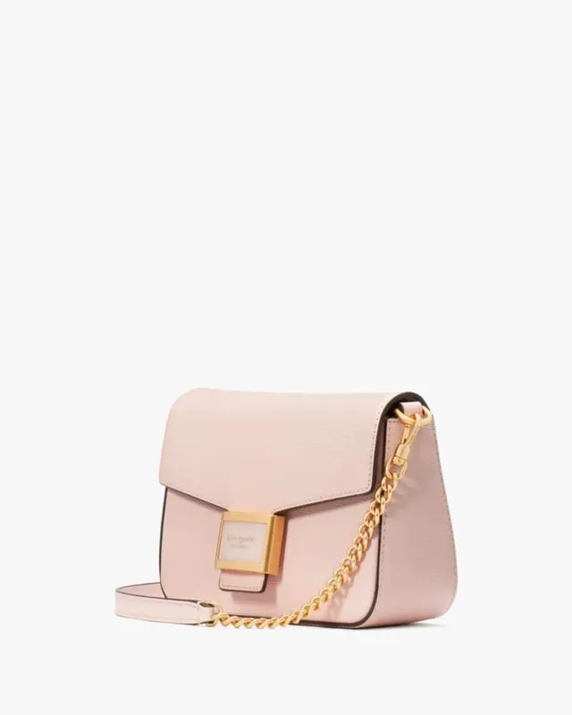 Katy Textured Leather Flap Chain Crossbody