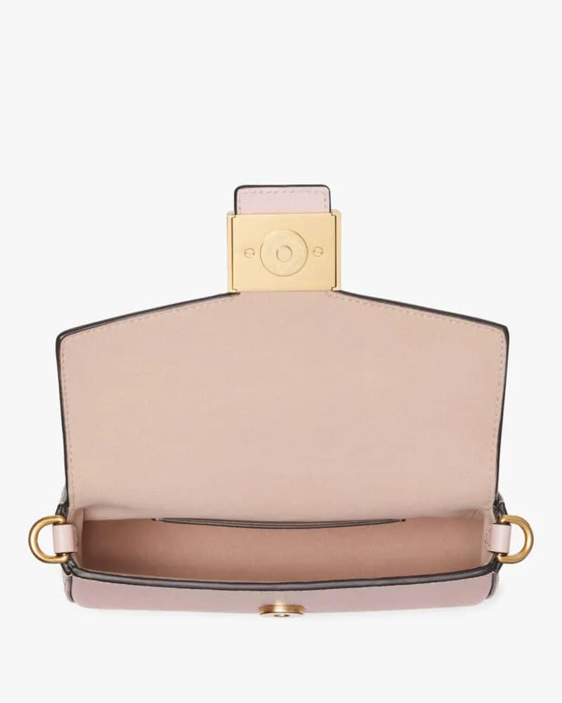 Katy Textured Leather Flap Chain Crossbody