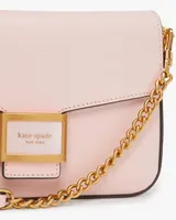 Katy Textured Leather Flap Chain Crossbody