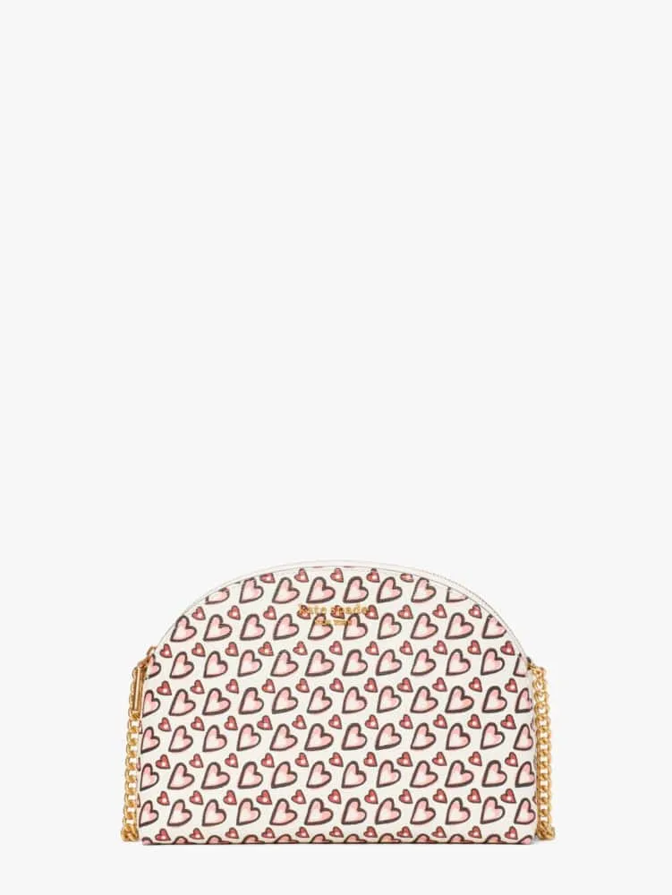 Kate Spade Morgan Double Zip Dome Crossbody Polka Dot Purse