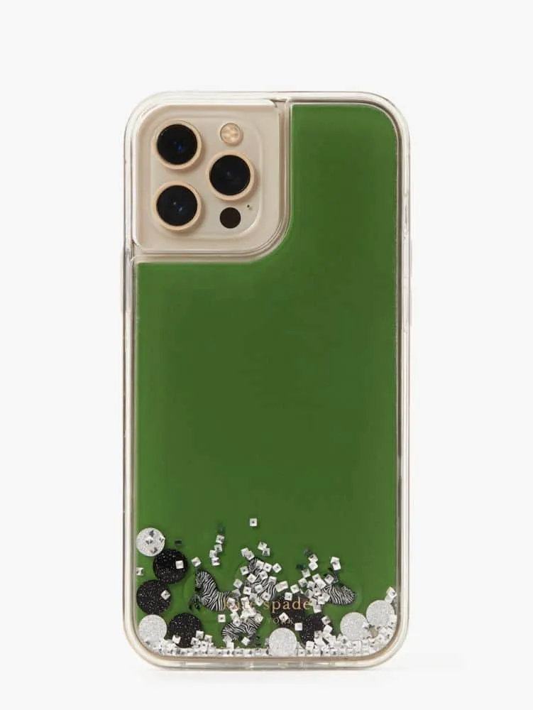 Kate Spade Zebra Liquid Glitter iPhone 13 Pro Max Case | The Summit