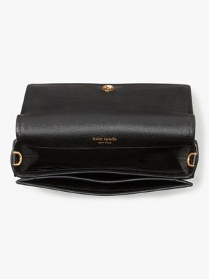 Morgan Bow Embellished Flap Chain Wallet