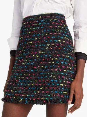 Metallic Tweed Skirt