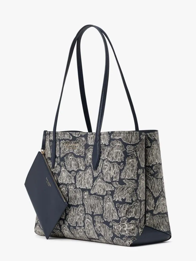 All Day Floral Medley Large Zip Top Tote